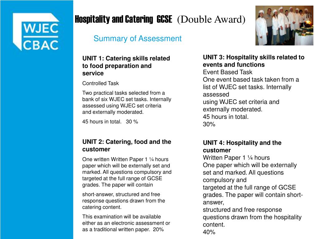 PPT Hospitality and Catering GCSE PowerPoint Presentation, free
