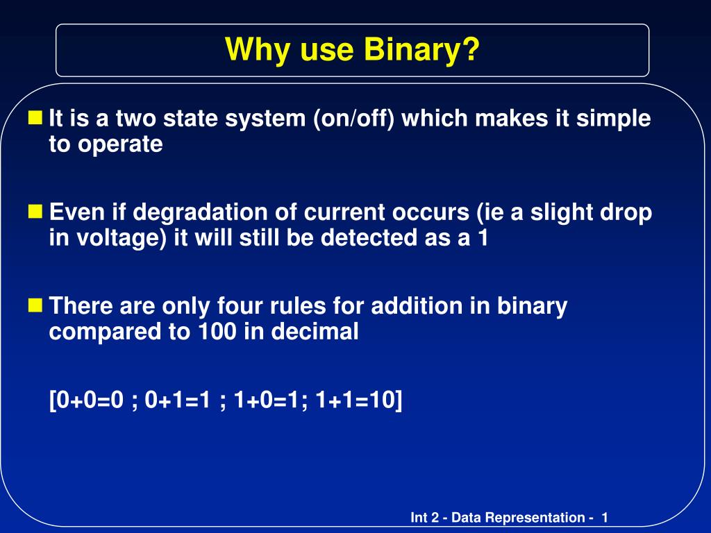 PPT Why use Binary? PowerPoint Presentation, free download ID718961