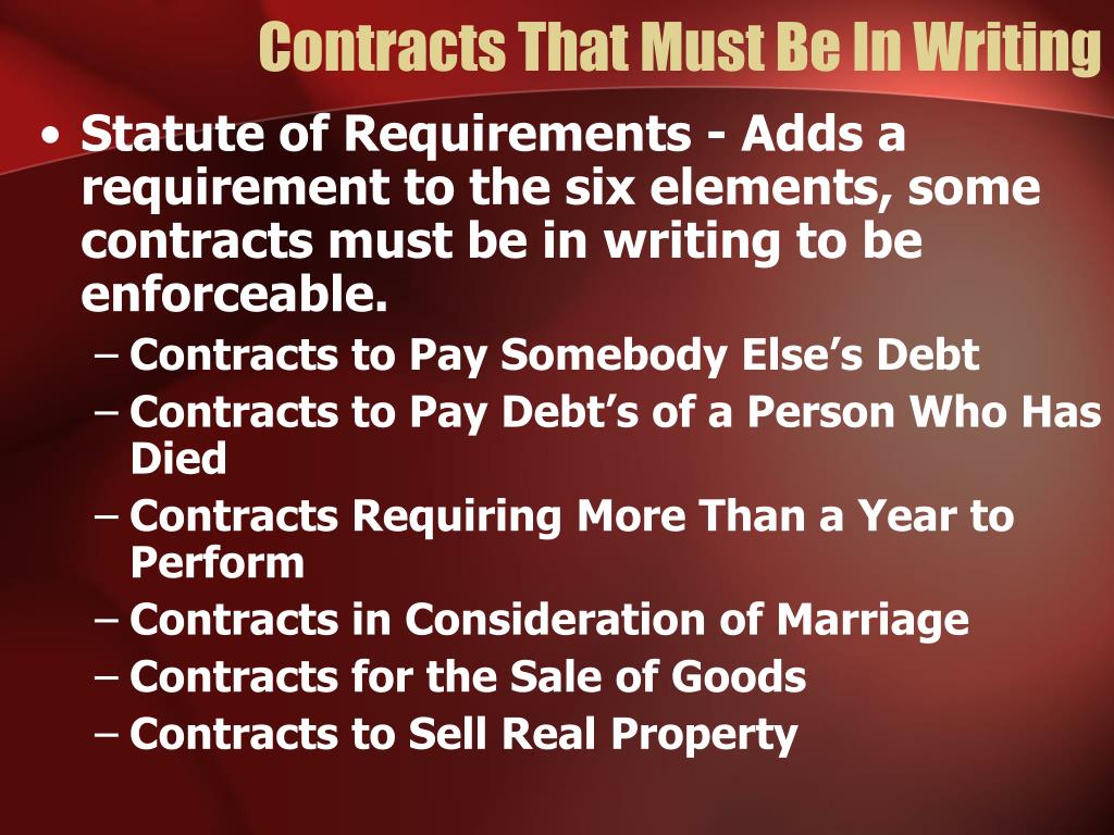 PPT ELEMENTS OF A CONTRACT PowerPoint Presentation ID719982