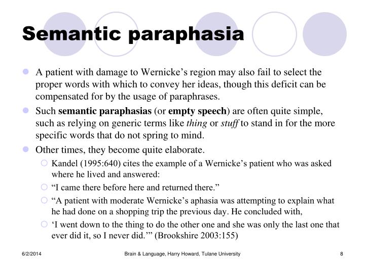 PPT Wernicke’s & Broca's aphasia PowerPoint Presentation ID720105