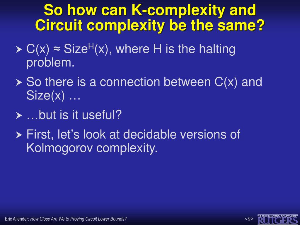 PPT Circuit Complexity, Kolmogorov Complexity, and Prospects for