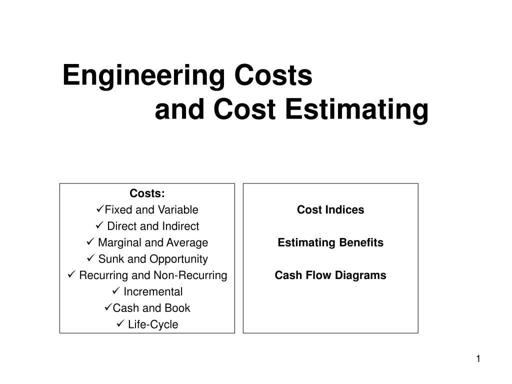 PPT Engineering Costs and Cost Estimating PowerPoint Presentation ID72082