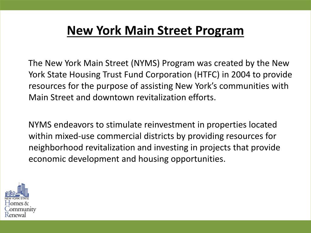 PPT NYS Housing Trust Fund Corporation Office of Community Renewal PowerPoint Presentation
