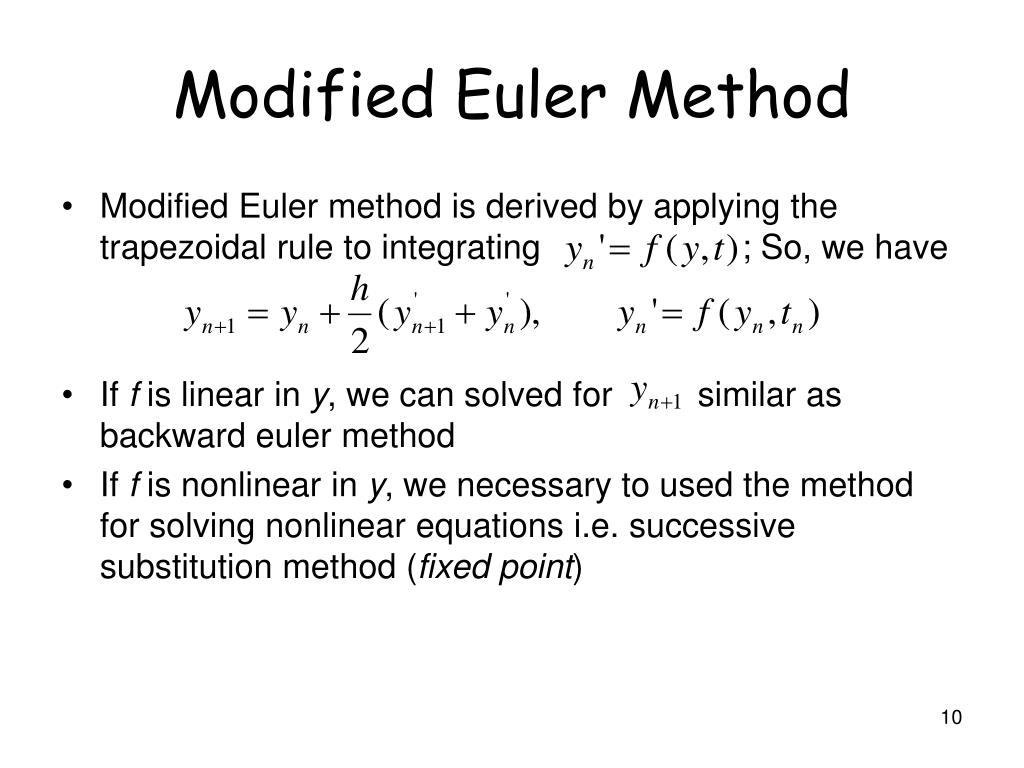 PPT Numerical Solution of Ordinary Differential Equation PowerPoint