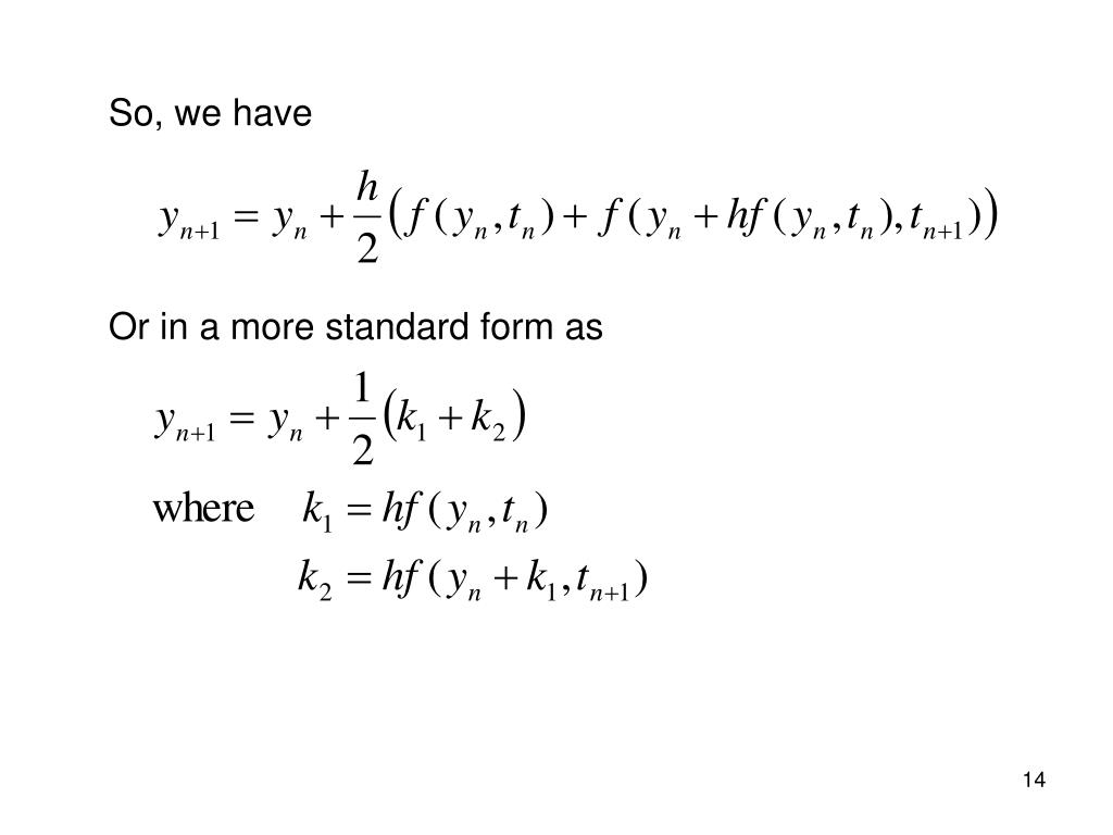 PPT Numerical Solution of Ordinary Differential Equation PowerPoint