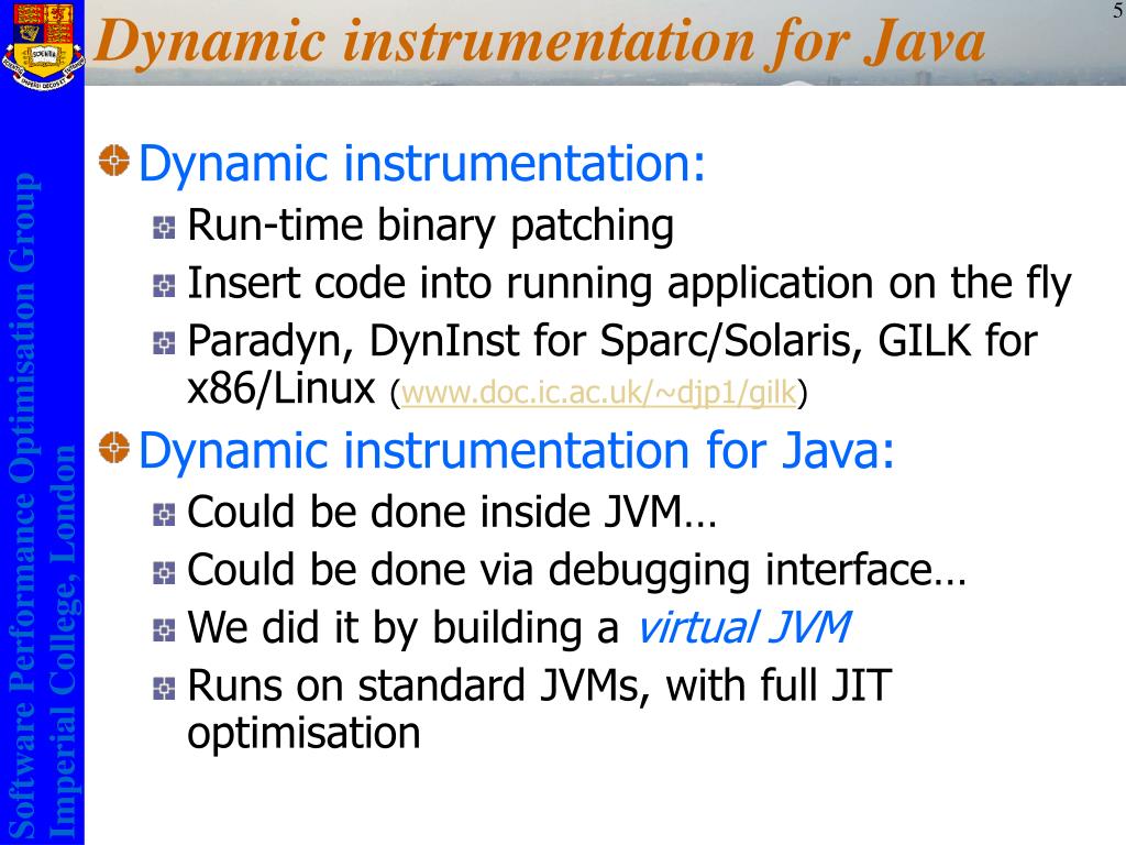 PPT Distributed Java applications dynamic instrumentation and
