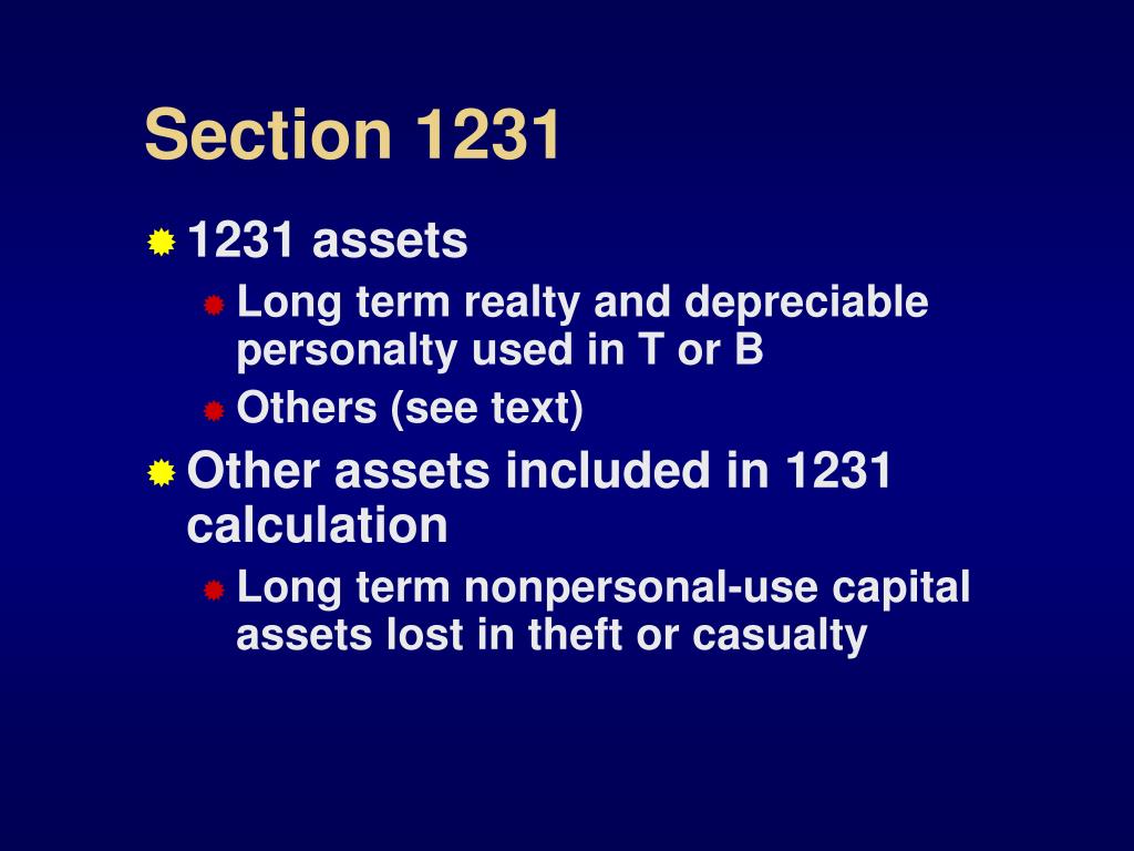 PPT Section 1231 PowerPoint Presentation, free download ID727407