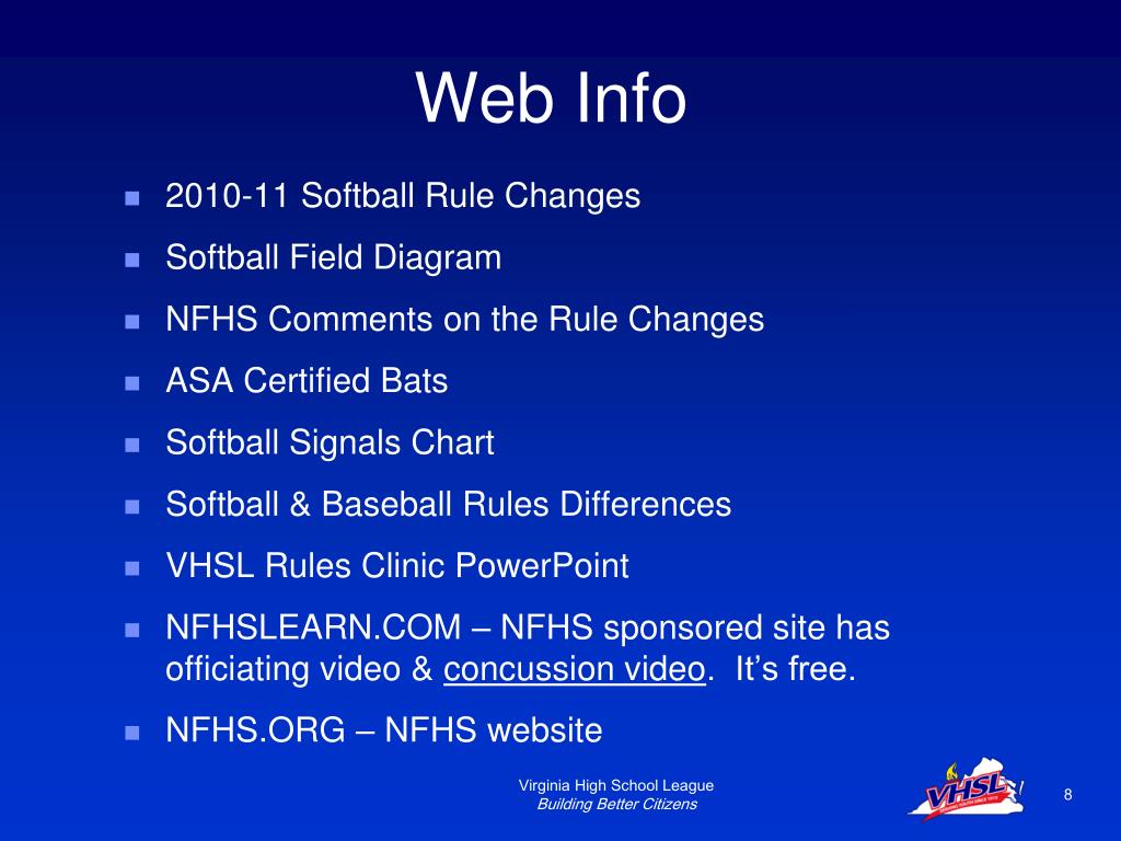 PPT 201011 VHSL SOFTBALL RULES CLINIC PowerPoint Presentation, free