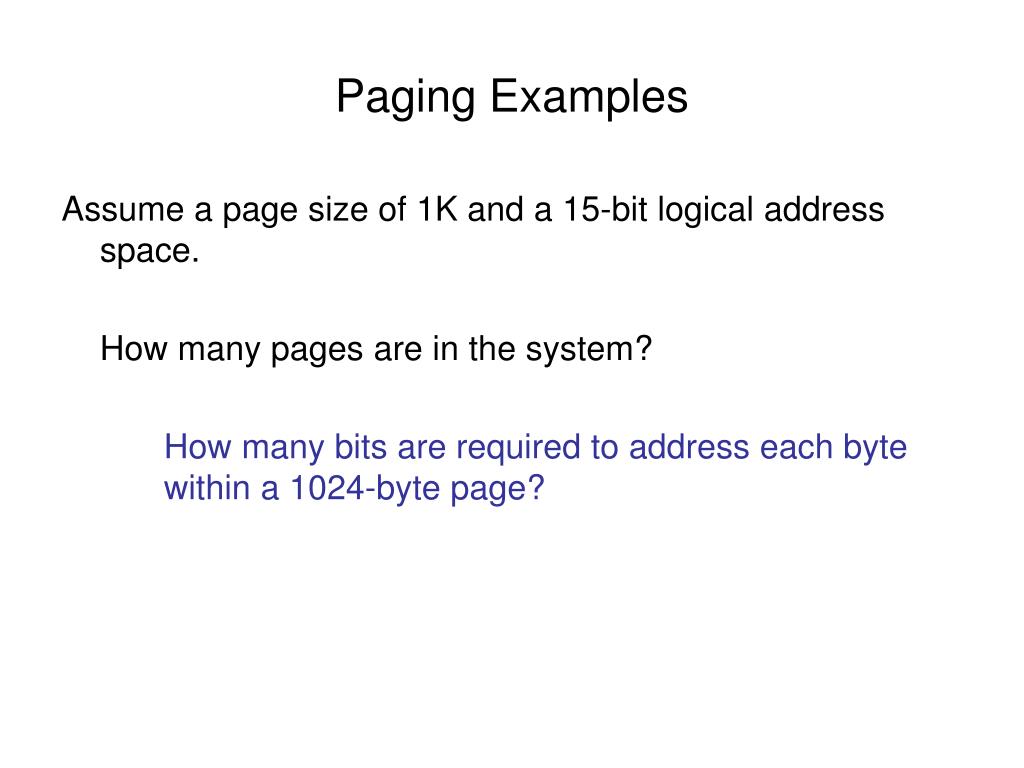 PPT Paging Examples PowerPoint Presentation, free download ID729904