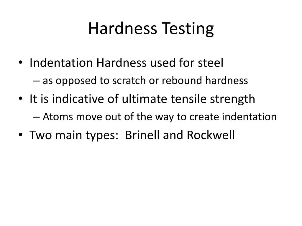 PPT Hardness Testing PowerPoint Presentation, free download ID731517