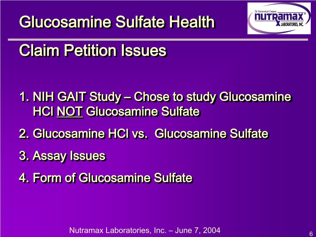 PPT Nutramax Laboratories, Inc. Initiated use of the combination of