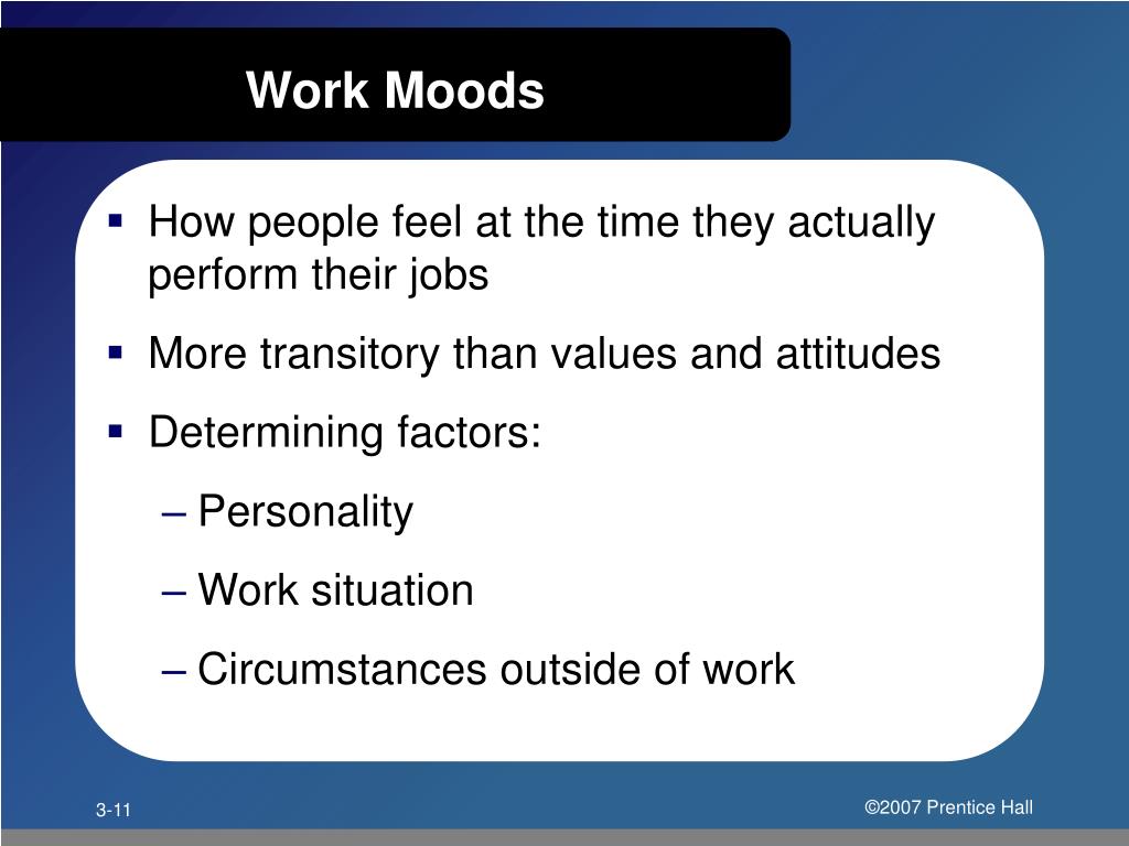 PPT 3 Values, Attitudes, Moods, and Emotions PowerPoint Presentation