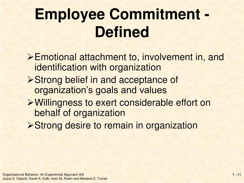 PPT Chapter 1 The Psychological Contract and Commitment