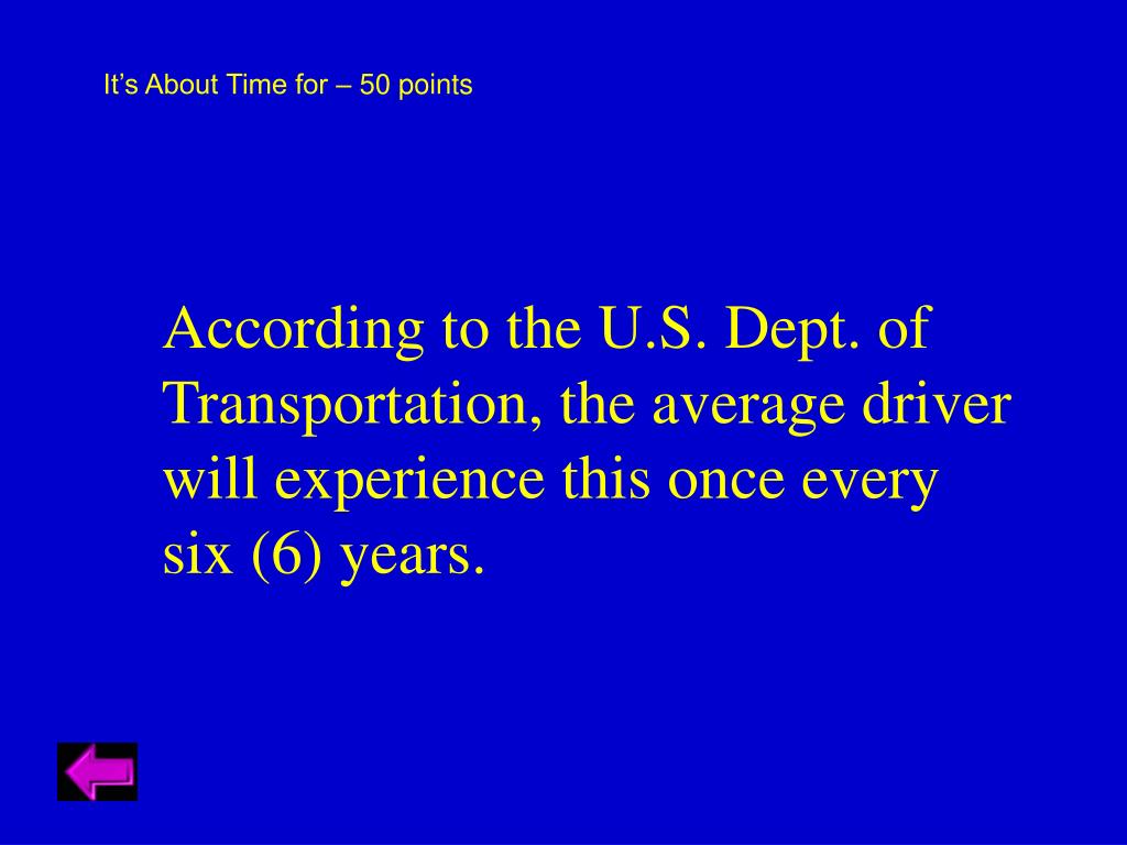 PPT Vehicle & Equipment Safety Jeopardy PowerPoint Presentation ID