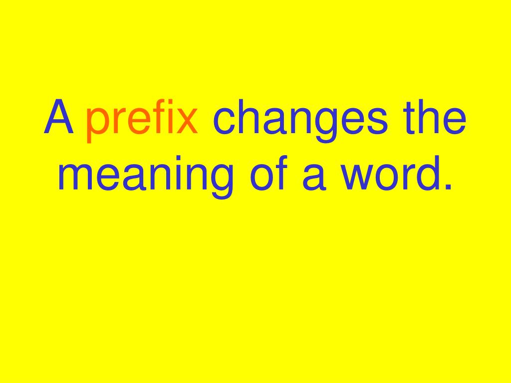 PPT Prefixes and Suffixes PowerPoint Presentation, free download ID
