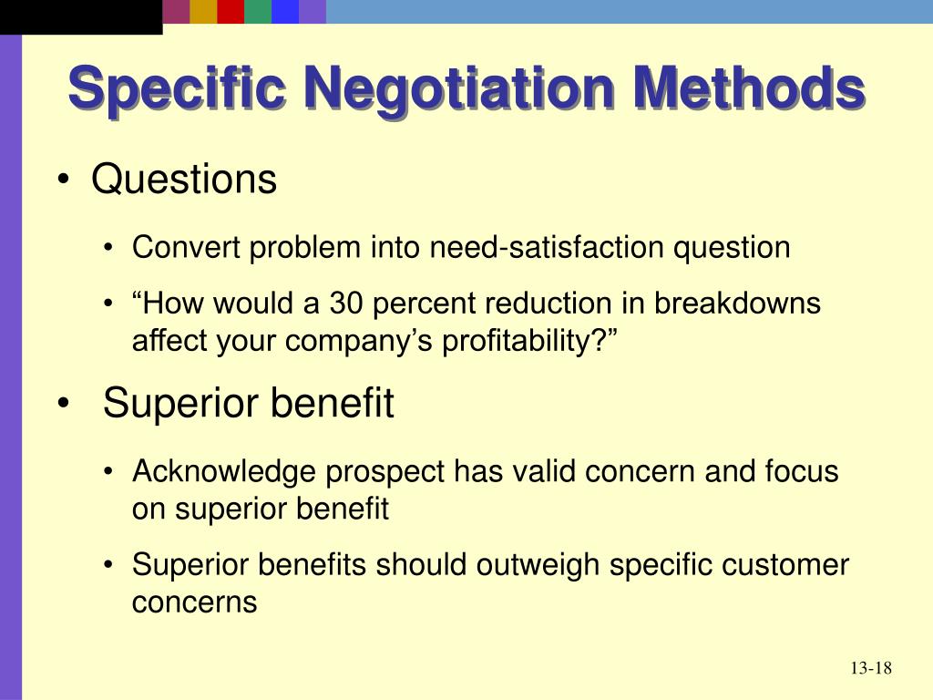 PPT Negotiating Buyer Concerns PowerPoint Presentation