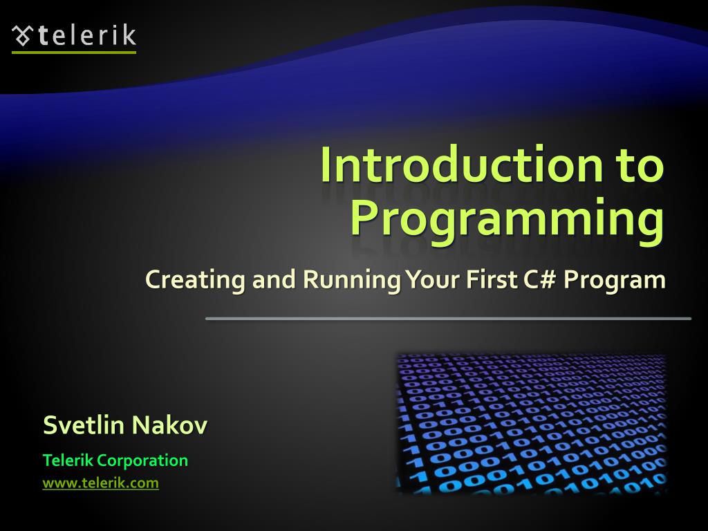 PPT Introduction to Programming PowerPoint Presentation, free