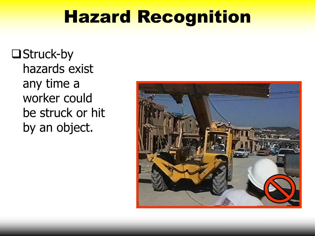 PPT Big Four Construction Hazards Struckby Hazards PowerPoint