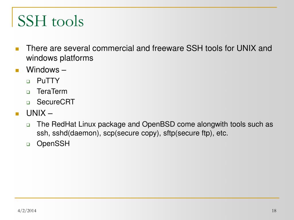 PPT SSH The ‘Secure’ Shell PowerPoint Presentation