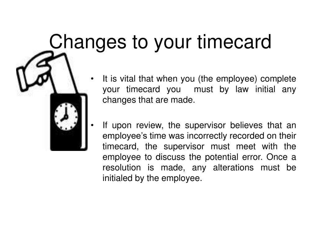 PPT Employee Time Card/Clock Training PowerPoint Presentation, free