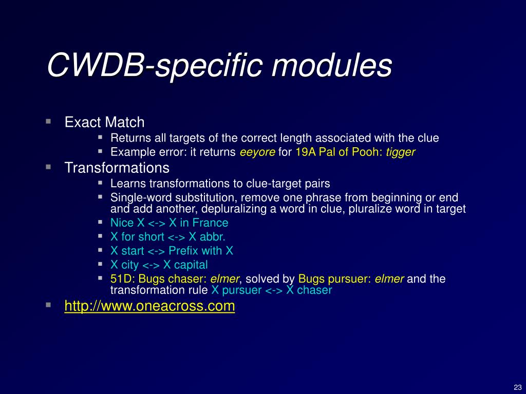 PPT Combining KR and search Crossword puzzles PowerPoint