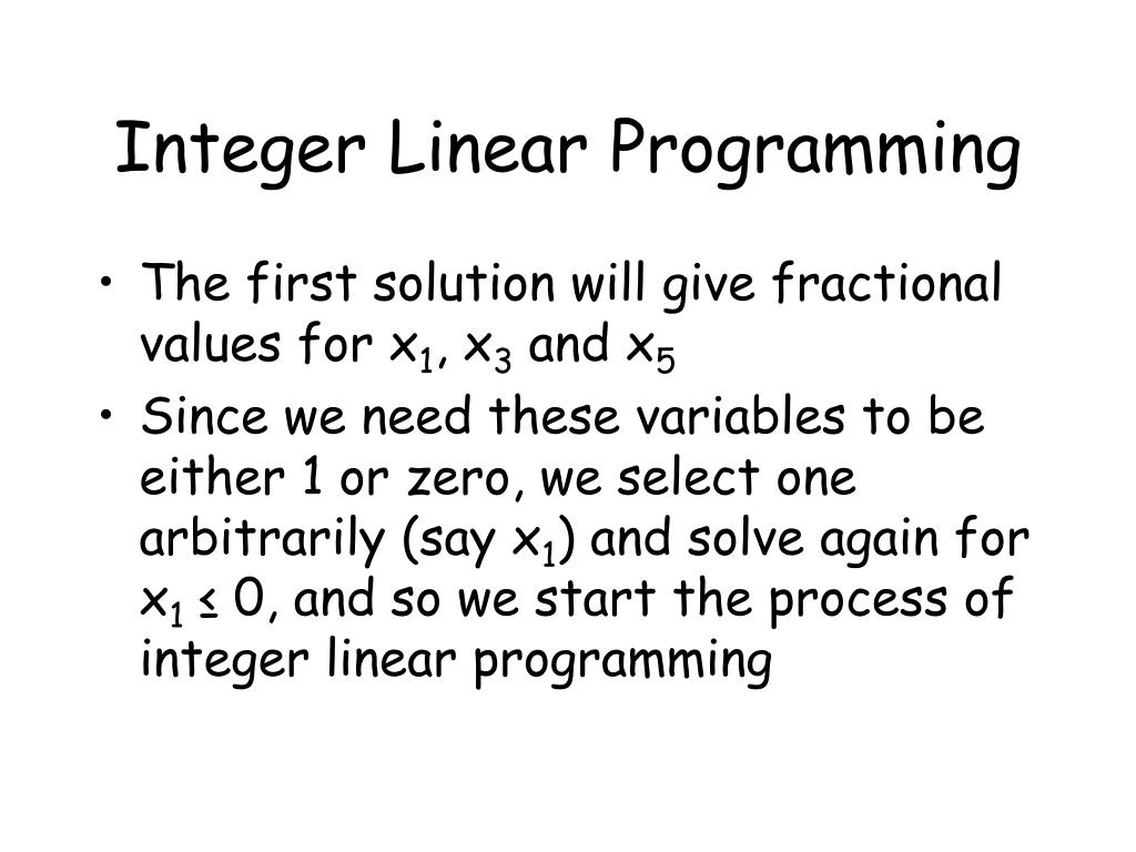 PPT Integer Linear Programming PowerPoint Presentation, free download