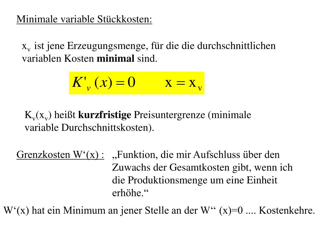 PPT KOSTEN PREISTHEORIE PowerPoint Presentation, free download ID