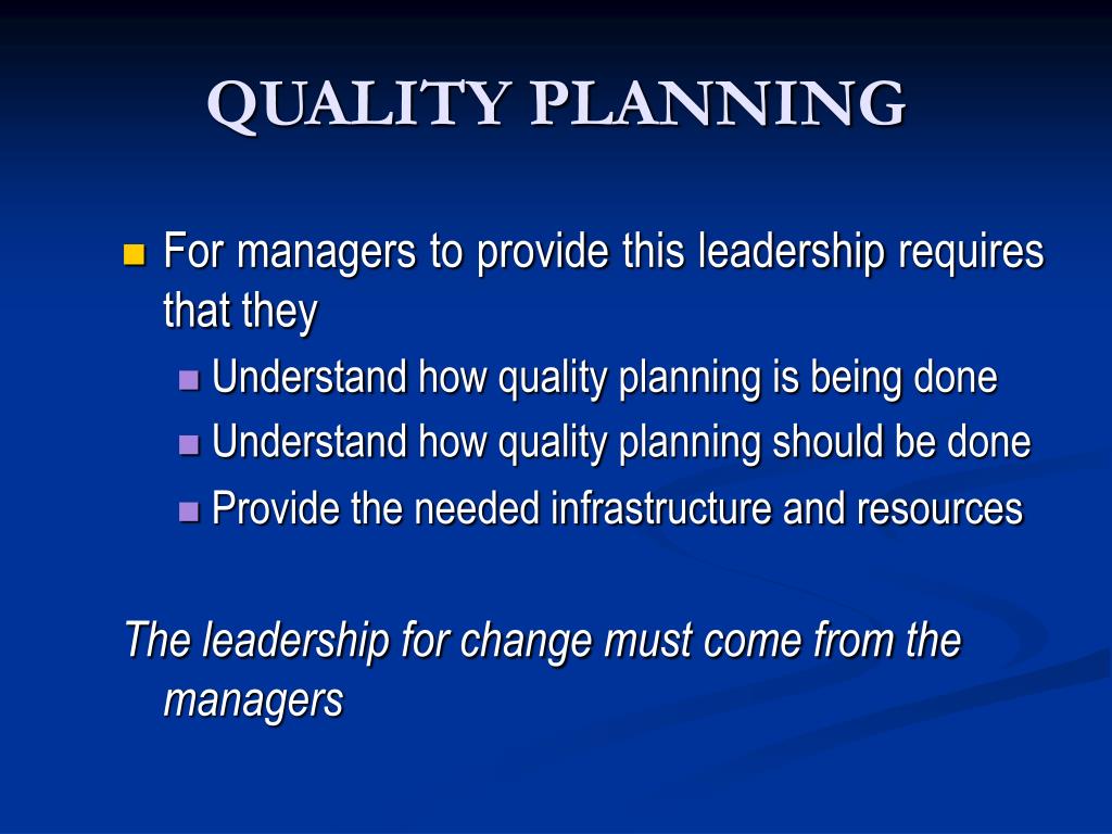 PPT QUALITY PLANNING PowerPoint Presentation, free download ID744138