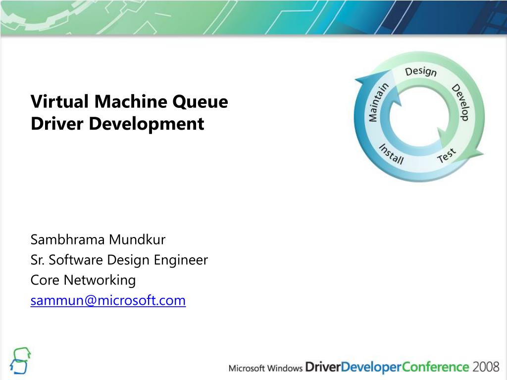 PPT Virtual Machine Queue Driver Development PowerPoint Presentation