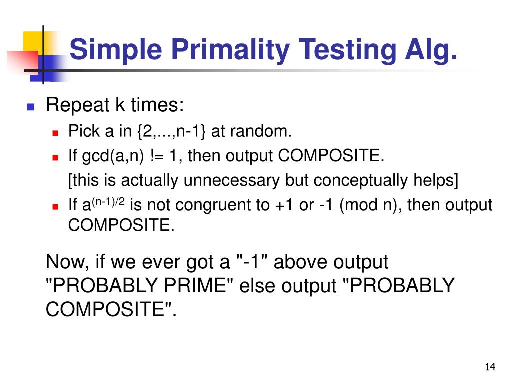 PPT Primality Testing PowerPoint Presentation, free download ID744970