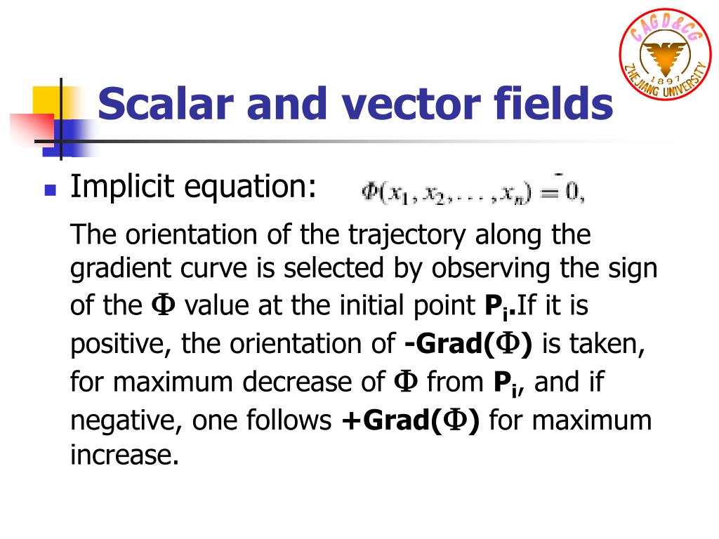 PPT Some applications of scalar and vector fields to geometric