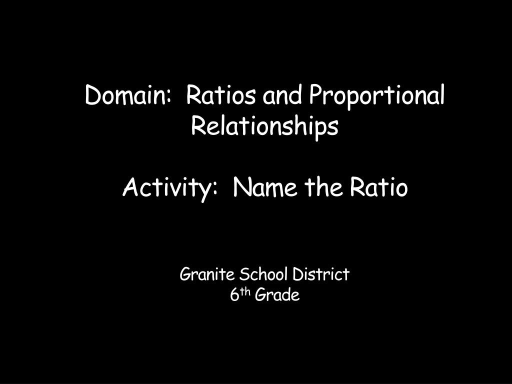 PPT Domain Ratios and Proportional Relationships Activity Name the