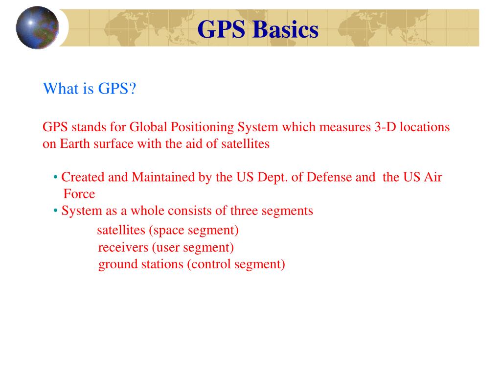 PPT GPS Basics PowerPoint Presentation, free download ID746387