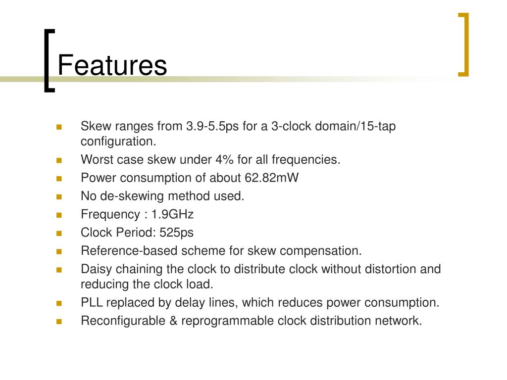 PPT Reconfigurable Clock Distribution Circuitry PowerPoint