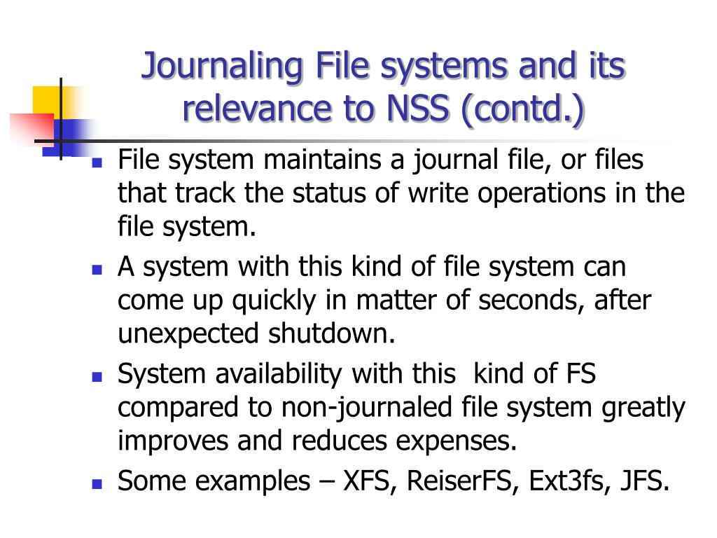 PPT XFS and Other Journaling File Systems PowerPoint Presentation