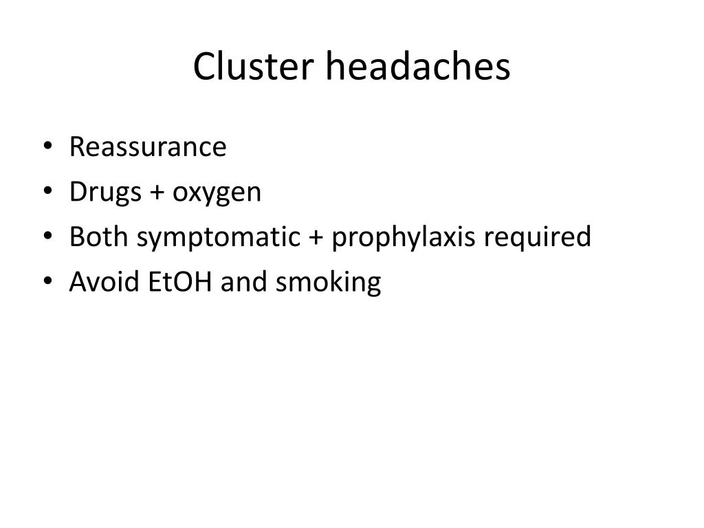 PPT Diagnosis and management of primary headachesBASH guidelines