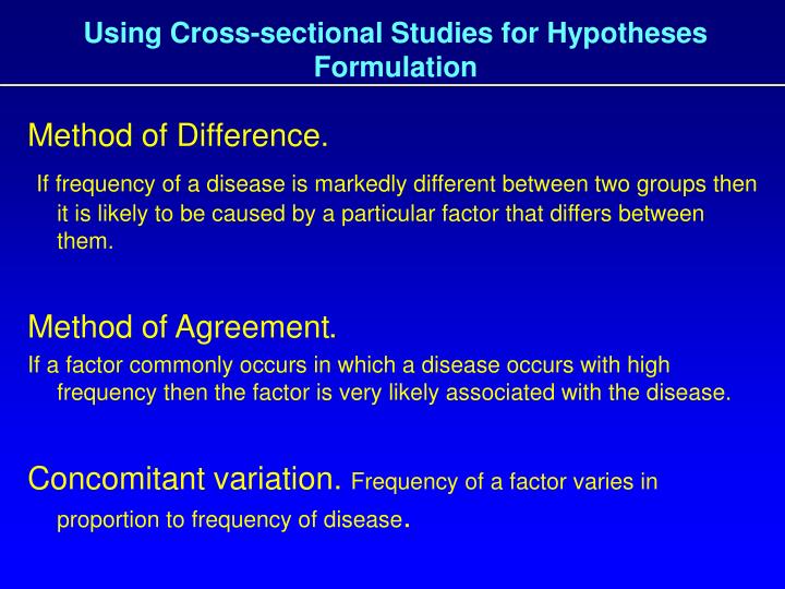 PPT Design and Analysis of Clinical Study 8. Crosssectional Study PowerPoint Presentation