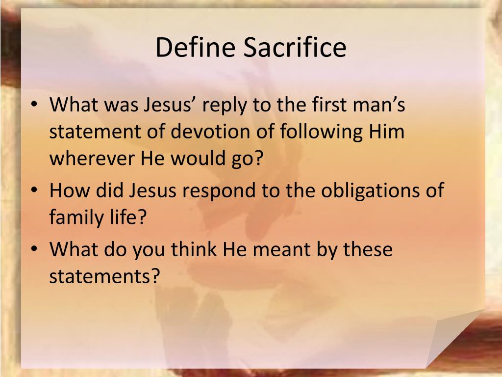 PPT A Lifestyle of Sacrifice PowerPoint Presentation, free download