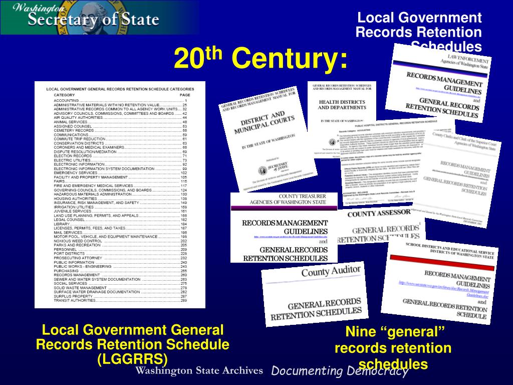 PPT Washington State Archives Records Management Local Government