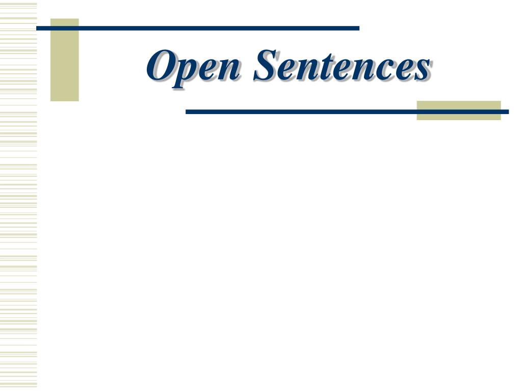 PPT Open Sentences PowerPoint Presentation, free download ID759002