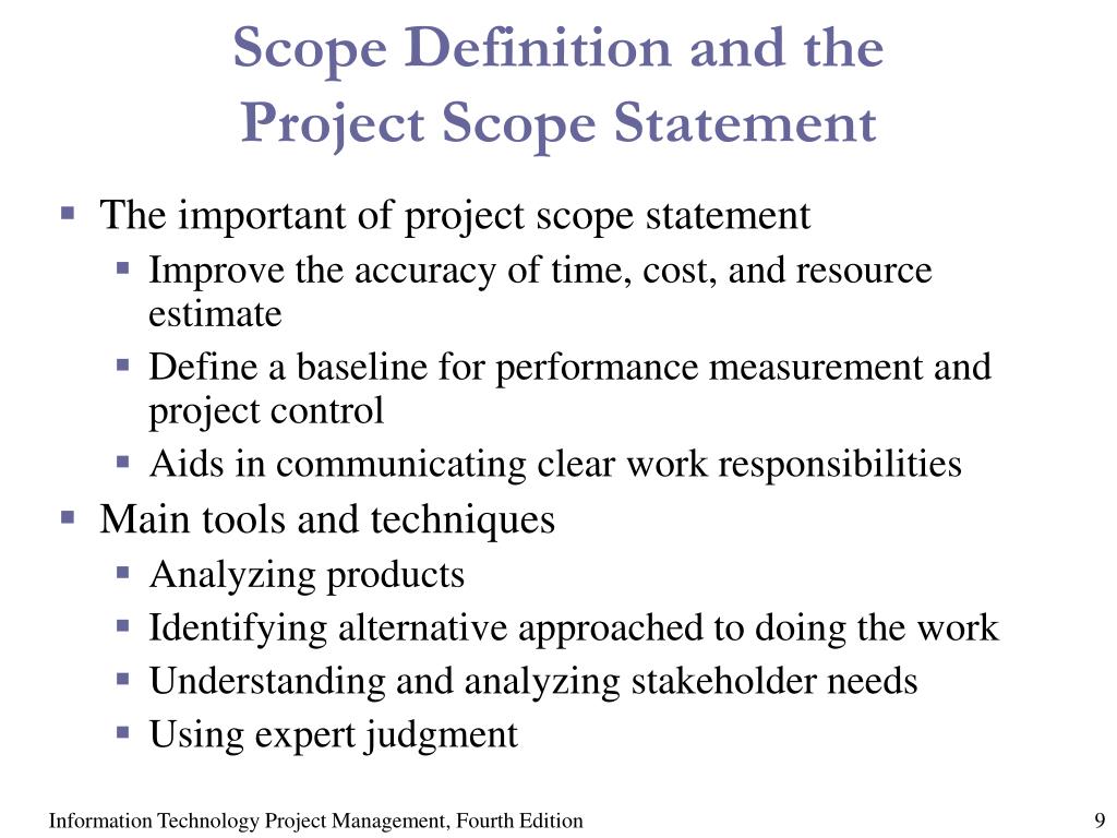 PPT Chapter 5 Project Scope Management PowerPoint Presentation, free