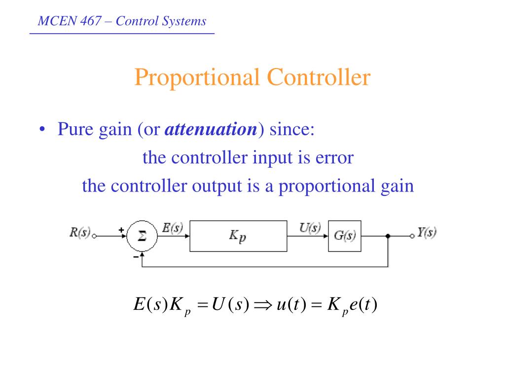 Proportional Controller In Control System
