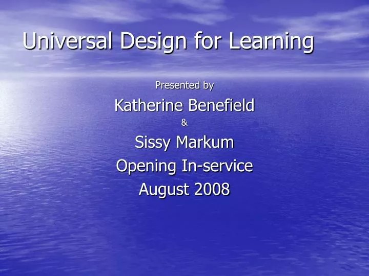 PPT Universal Design for Learning PowerPoint Presentation, free