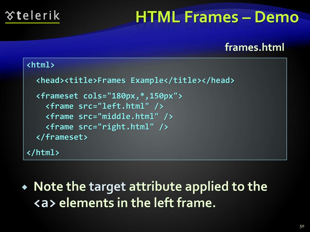 PPT HTML 5 Tables, Forms and Frames PowerPoint Presentation, free