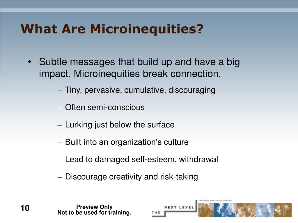 PPT Little Things Mean A Lot™ From Microinequities to Micro
