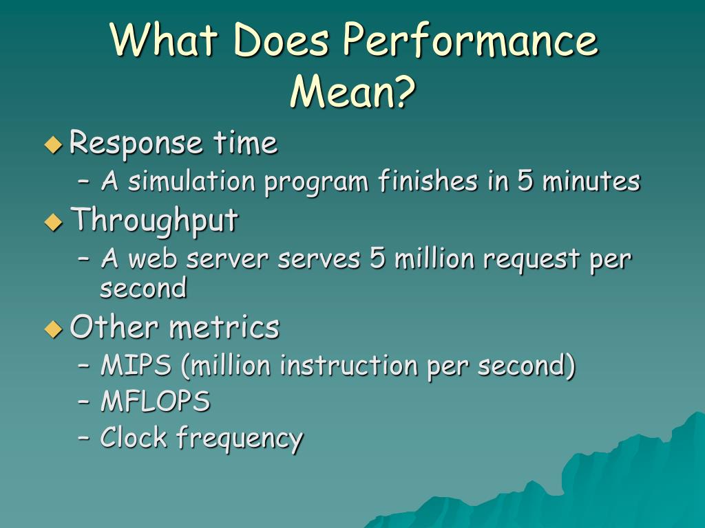 PPT Lecture 2 Performance Evaluation PowerPoint Presentation, free