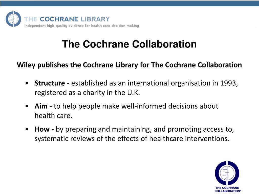 PPT The Cochrane Library PowerPoint Presentation, free download ID