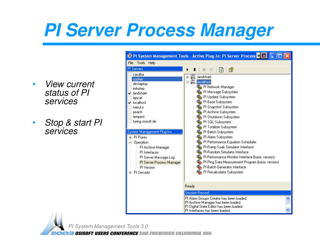 PPT PI System Management Tools 3.0 PowerPoint Presentation, free