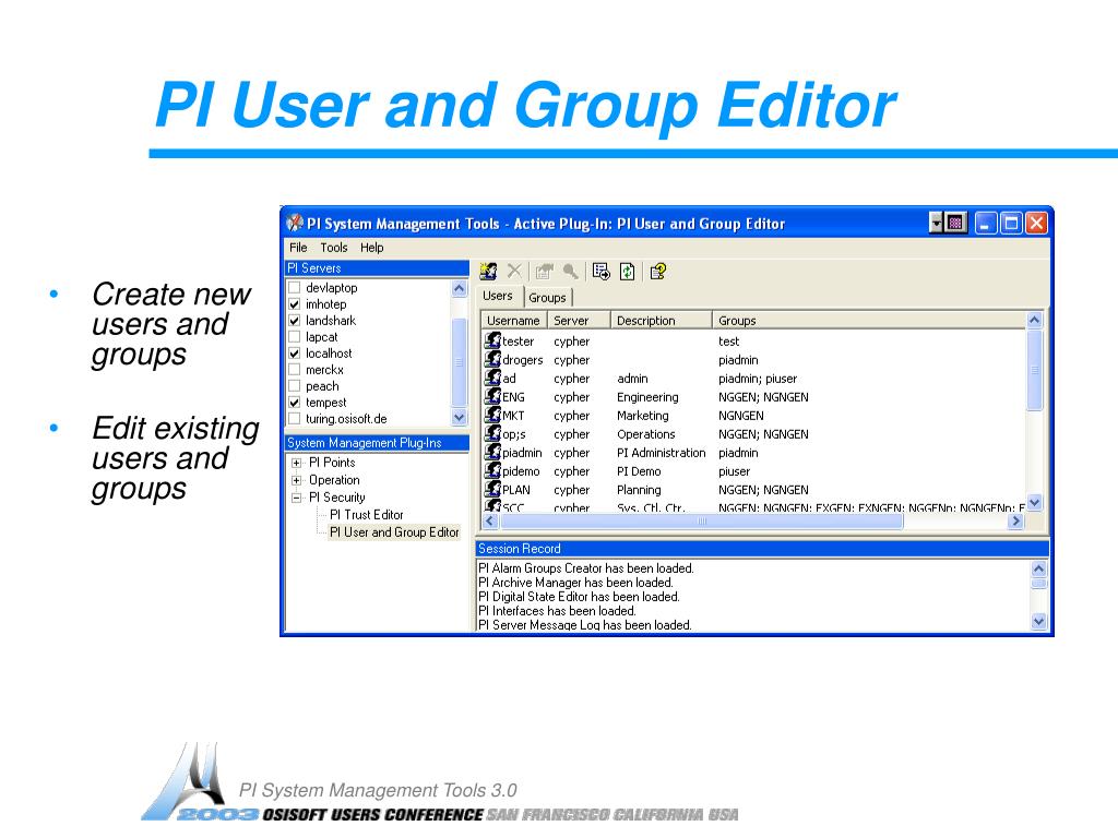 PPT PI System Management Tools 3.0 PowerPoint Presentation, free