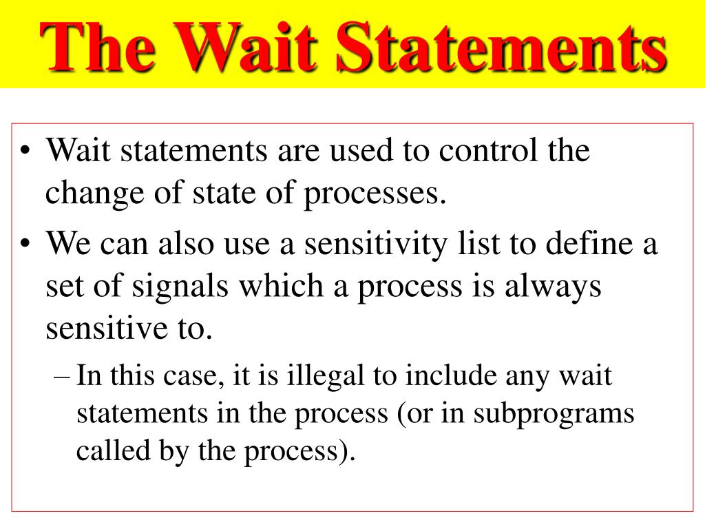 PPT Why Behavioral Wait statement Signal Timing Examples of
